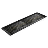 Turgla EcoGrain 20.75" x 6.25" x h:0.5" Rectangular Black Composite Platter