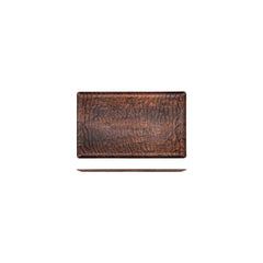 Turgla EcoGrain 10.5" x 6.5" Rectangular Brown Composite Plate