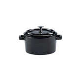 Turgla Cast Iron dia.4" h:2" 13 oz. Round Black Cast Iron Dutch Oven