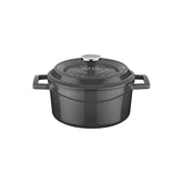 Turgla Cast Iron dia.5" h:2.5" 18 oz. Round Gray Cast Iron Dutch Oven