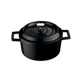 Turgla Cast Iron dia.7.75" h:4" 3 qt. Round Black Cast Iron Dutch Oven