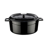 Turgla Cast Iron dia.11" h:5" 7 qt. Round Black Cast Iron Dutch Oven