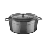 Turgla Cast Iron dia.11" h:5" 7 qt. Round Gray Cast Iron Dutch Oven