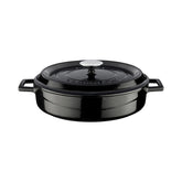 Turgla Cast Iron dia.11" h:2" 3.75 qt. Round Black Cast Iron Dutch Oven