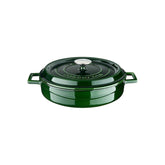 Turgla Cast Iron dia.11" h:2" 3.75 qt. Round Green Cast Iron Dutch Oven