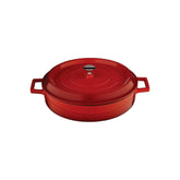 Turgla Cast Iron dia.11" h:2" 3.75 qt. Round Red Cast Iron Dutch Oven
