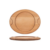 Turgla Wood dia.9.25" h:0.75" Round Brown Wood Underliner