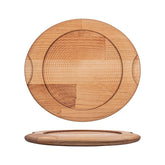 Turgla Wood dia.10.75" h:0.75" Round Brown Wood Underliner