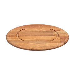 Turgla Wood 12.5" x 8.25" x h:0.75" Oval Brown Wood Underliner