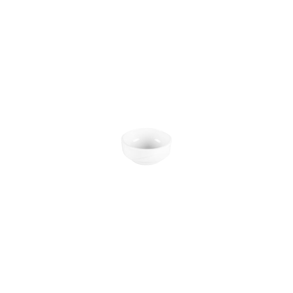X-tanbul dia.3" h:1.25" 3 oz. Round White Porcelain Bowl