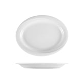 X-tanbul 11.25" x 8" x h:1" Oval White Porcelain Platter