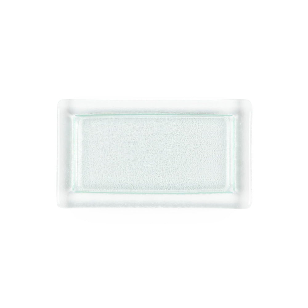Turgla Fusion Glass 13" x 8" x h:0.5" Rectangular Clear Glass Platter
