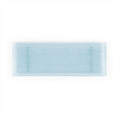 Turgla Fusion Glass 13.75" x 5" x h:0.5" Rectangular Blue Glass Platter