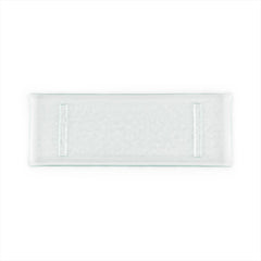 Turgla Fusion Glass 13.75" x 5" x h:0.5" Rectangular Clear Glass Platter
