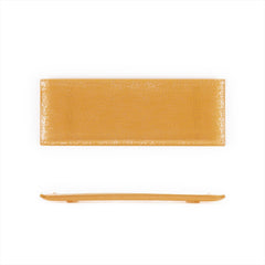 Turgla Fusion Glass 13.75" x 5" x h:0.5" Rectangular Orange Glass Platter