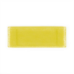 Turgla Fusion Glass 13.75" x 5" x h:0.5" Rectangular Yellow Glass Platter