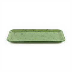 Turgla Fusion Glass 12.25" x 6" x h:1" Rectangular Agave Glass Platter