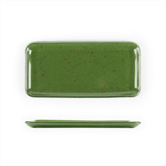 Turgla Fusion Glass 12.25" x 6" x h:1" Rectangular Basil Glass Platter