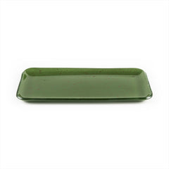 Turgla Fusion Glass 12.25" x 6" x h:1" Rectangular Basil Glass Platter