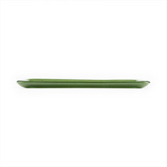 Turgla Fusion Glass 12.25" x 6" x h:1" Rectangular Basil Glass Platter
