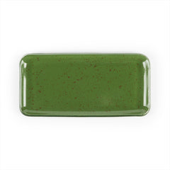 Turgla Fusion Glass 12.25" x 6" x h:1" Rectangular Basil Glass Platter