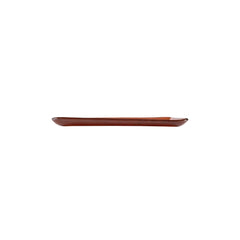 Turgla Fusion Glass 12.25" x 6" x h:1" Rectangular Paprika Glass Platter