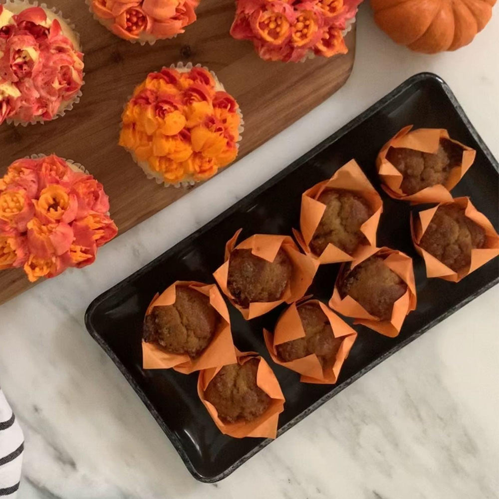 Turgla Fusion Glass 12.25" x 6" x h:1" Rectangular Gray Glass Platter