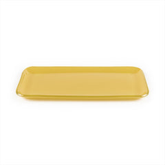 Turgla Fusion Glass 12.25" x 6" x h:1" Rectangular Turmeric Glass Platter