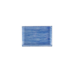 Turgla Fusion Glass 8.5" x 5.75" Rectangular Blue Glass Plate