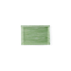 Turgla Fusion Glass 8.5" x 5.75" Rectangular Green Glass Plate