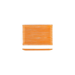 Turgla Fusion Glass 8.5" x 5.75" Rectangular Orange Glass Plate