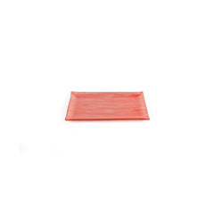 Turgla Fusion Glass 8.5" x 5.75" Rectangular Red Glass Plate