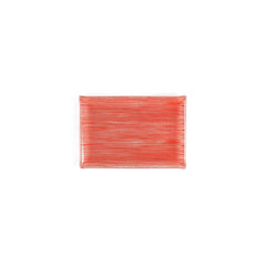 Turgla Fusion Glass 8.5" x 5.75" Rectangular Red Glass Plate