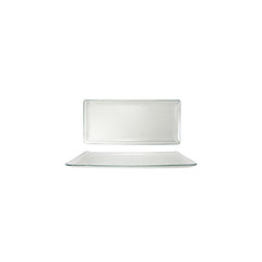 Turgla Fusion Glass 18" x 8" x h:1" Rectangular Clear Glass Platter