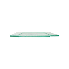 Turgla Fusion Glass 17.75" x 17.75" x h:0.5" Square Clear Glass Platter