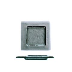 Turgla Fusion Glass 6" x 6" Square Charcoal Glass Plate