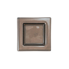 Turgla Fusion Glass 6" x 6" Square Transparent Brown Glass Plate