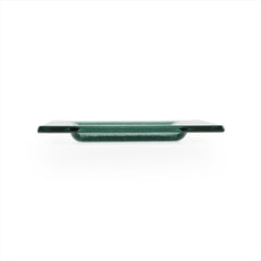 Turgla Fusion Glass 6" x 6" Square Transparent Green Glass Plate
