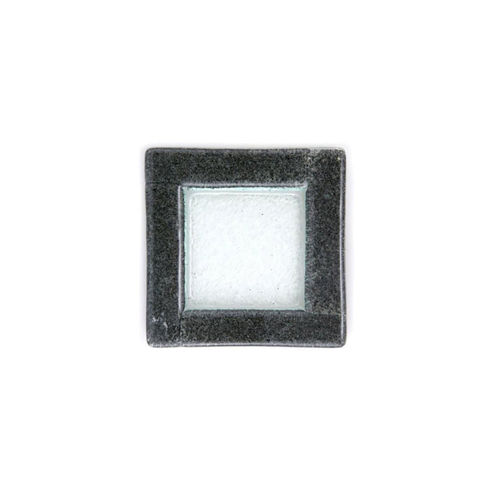 Turgla Fusion Glass 6" x 6" Square Black Glass Plate