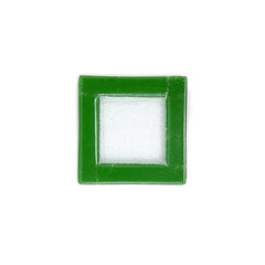 Turgla Fusion Glass 6" x 6" Square Green Glass Plate