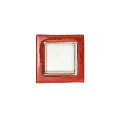 Turgla Fusion Glass 6" x 6" Square Pink Purple Glass Plate