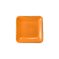 Turgla Fusion Glass 5.75" x 5.75" Square Turmeric Glass Plate