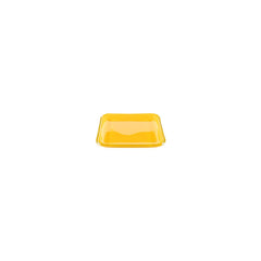 Turgla Fusion Glass 5.75" x 5.75" Square Turmeric Glass Plate