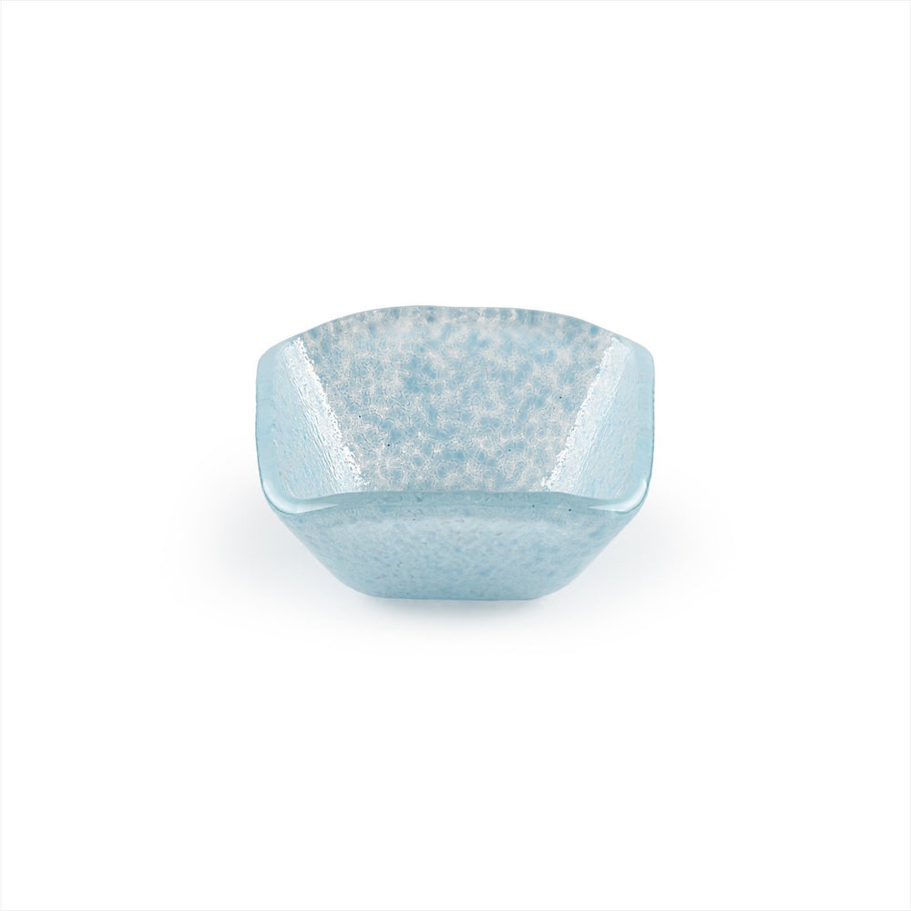 Turgla Fusion Glass 2.25" x 2.25" x h:1.5" 2 oz. Square Blue Glass Ramekin