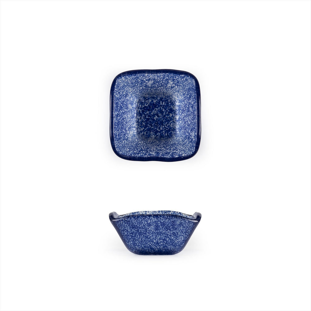 Turgla Fusion Glass 2.25" x 2.25" x h:1.5" 2 oz. Square Blue Glass Ramekin