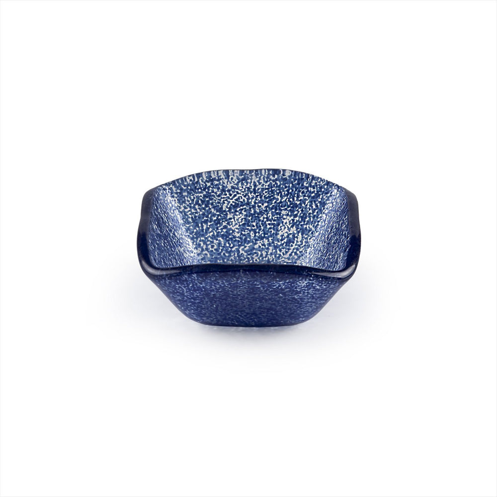 Turgla Fusion Glass 2.25" x 2.25" x h:1.5" 2 oz. Square Blue Glass Ramekin