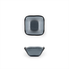 Turgla Fusion Glass 2.25" x 2.25" x h:1.5" 2 oz. Square Charcoal Glass Ramekin