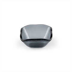 Turgla Fusion Glass 2.25" x 2.25" x h:1.5" 2 oz. Square Charcoal Glass Ramekin