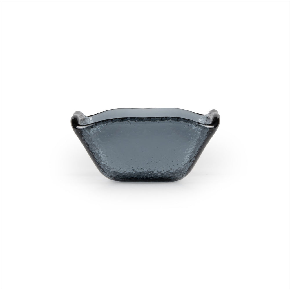 Turgla Fusion Glass 2.25" x 2.25" x h:1.5" 2 oz. Square Charcoal Glass Ramekin