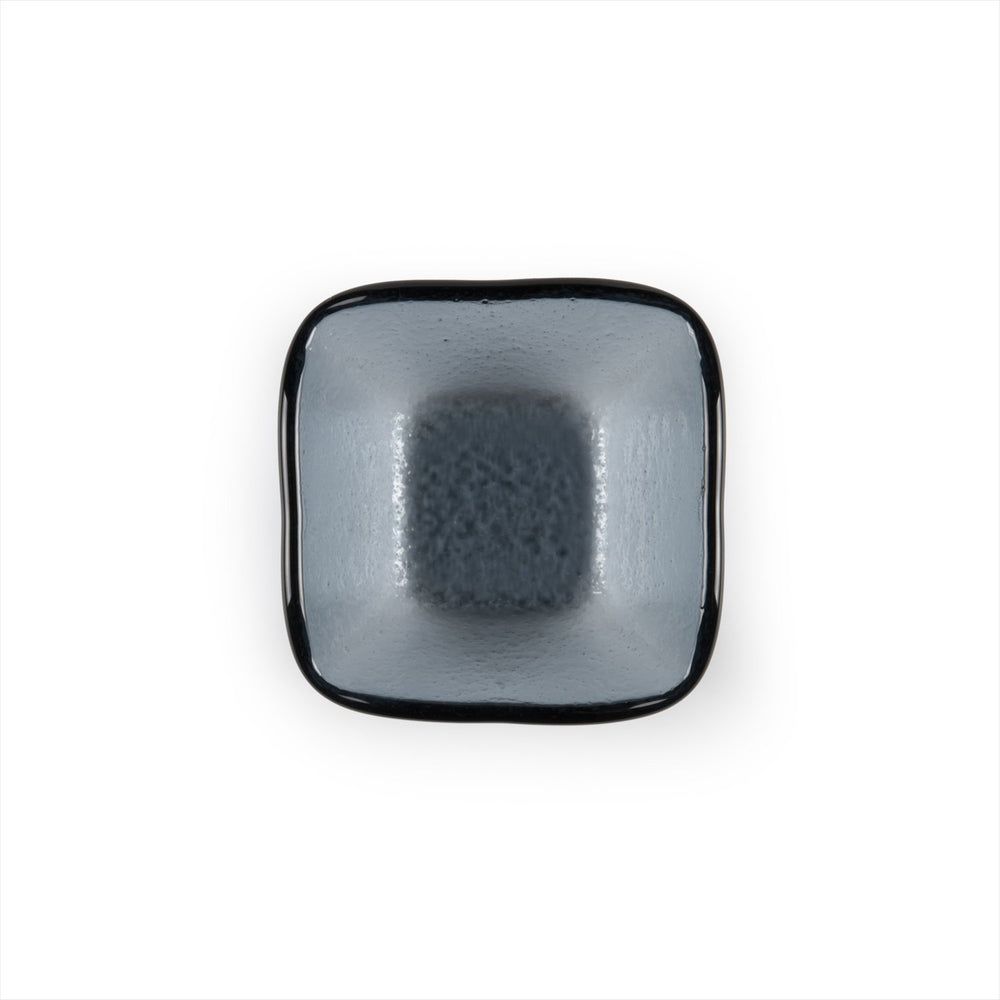 Turgla Fusion Glass 2.25" x 2.25" x h:1.5" 2 oz. Square Charcoal Glass Ramekin